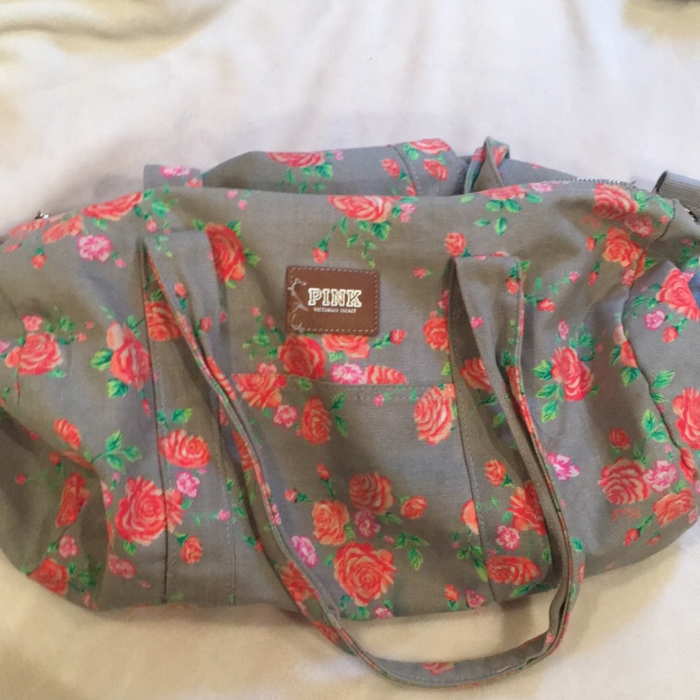 PINK Floral Duffle Bag